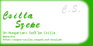 csilla szepe business card